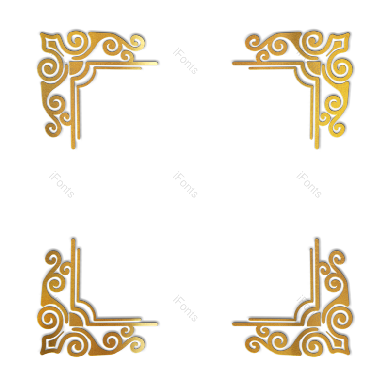 边框图片,复古元素,渐变PNG,欧美免抠素材
